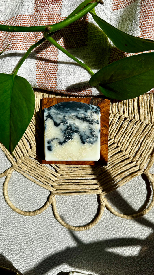 LUFFA Marble Charcoal & Tea Tree Lemon | Natural Exfoliant Body Soap Bar