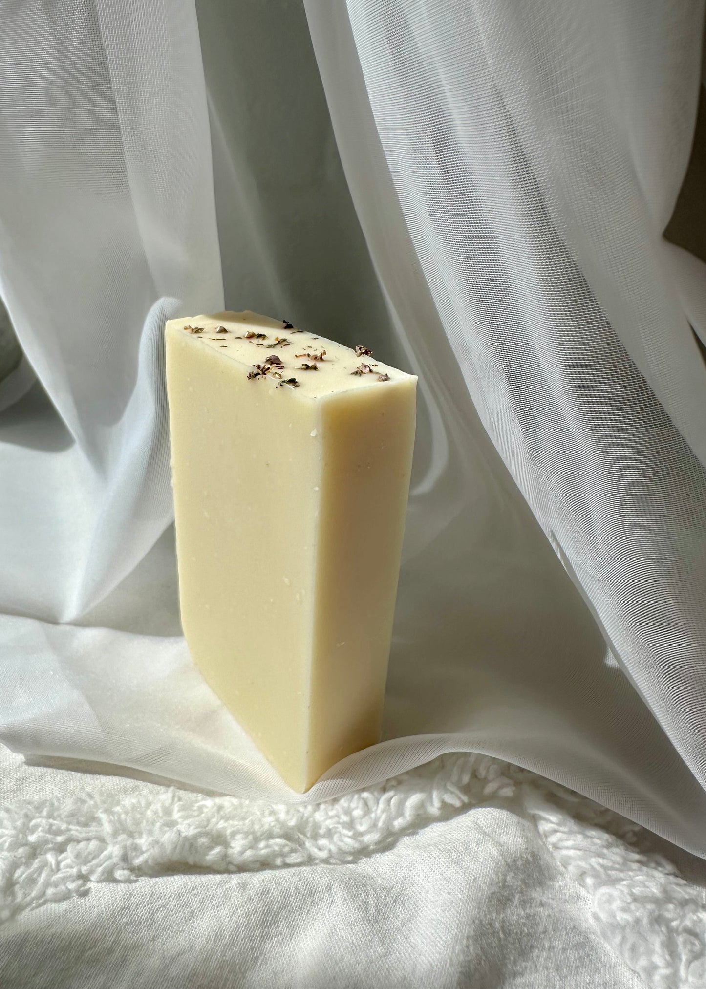 Cold-processed lavender and orange soap for soft skin