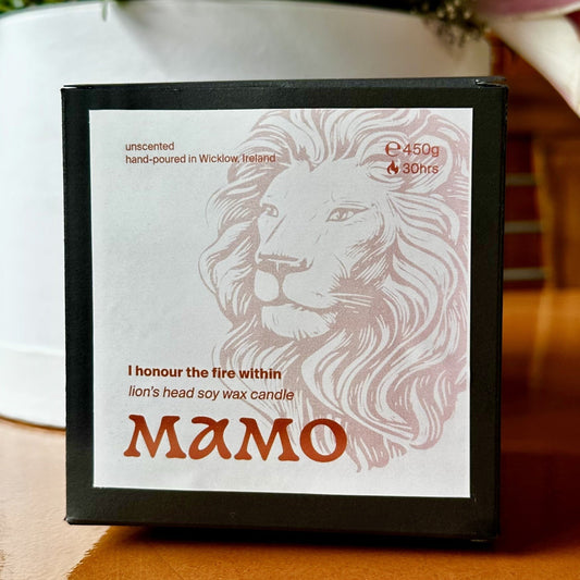 Lion Sculptural Candle Unscented | Natural Soy Wax - P001PC - MAMO