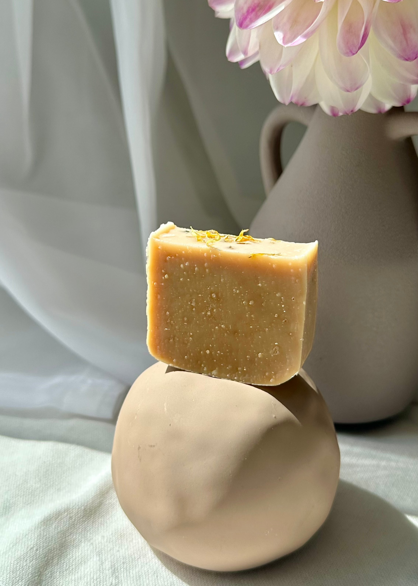 Calendula Chamomile Honey Soap Bar for oily skin travel size