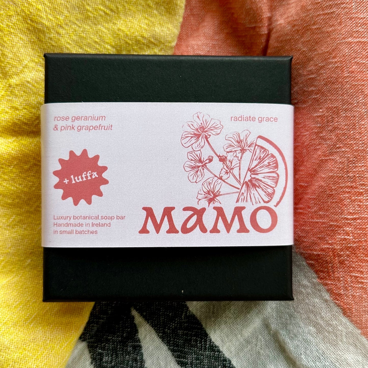 Radiate Grace - Rose Geranium & Pink Grapefruit – Luffa Body Soap - A004LB - MAMO
