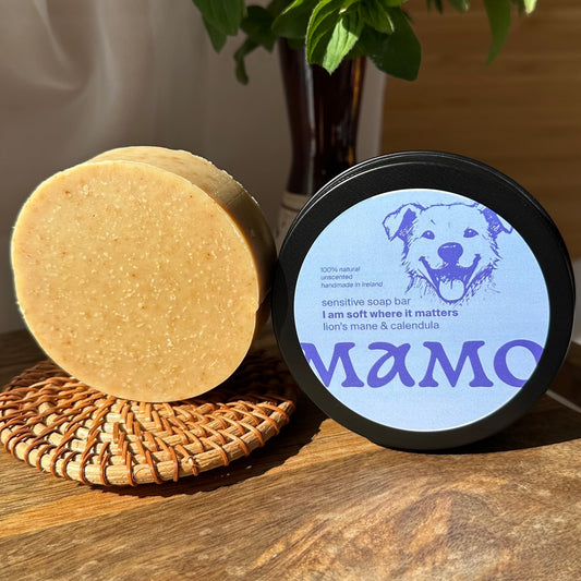 Sensitive Dog Soap Bar – Lion’s Mane & Calendula (Unscented) - DSS001 - MDSS001 - MAMO