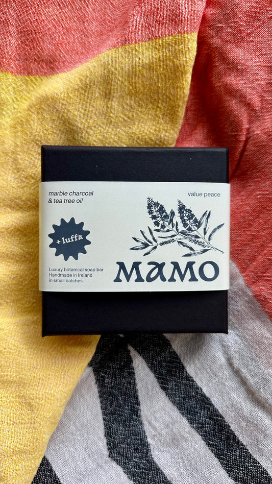 LUFFA Marble Charcoal & Tea Tree Lemon Body Soap Bar