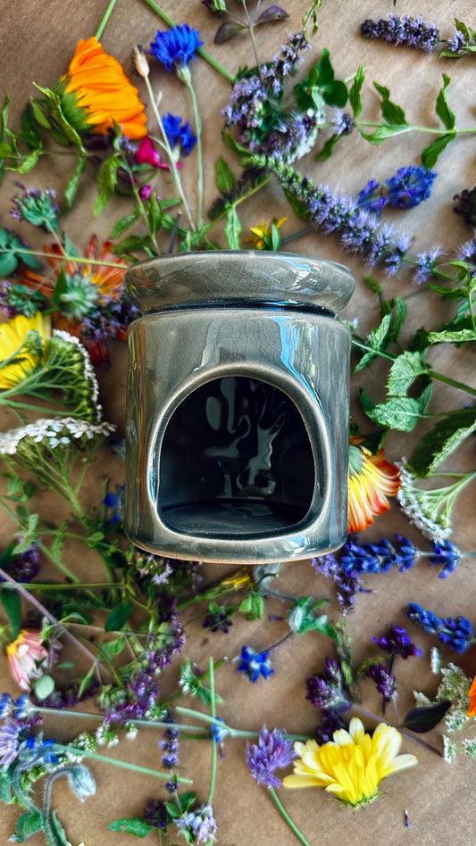 Stone Green Ceramic Wax Burner