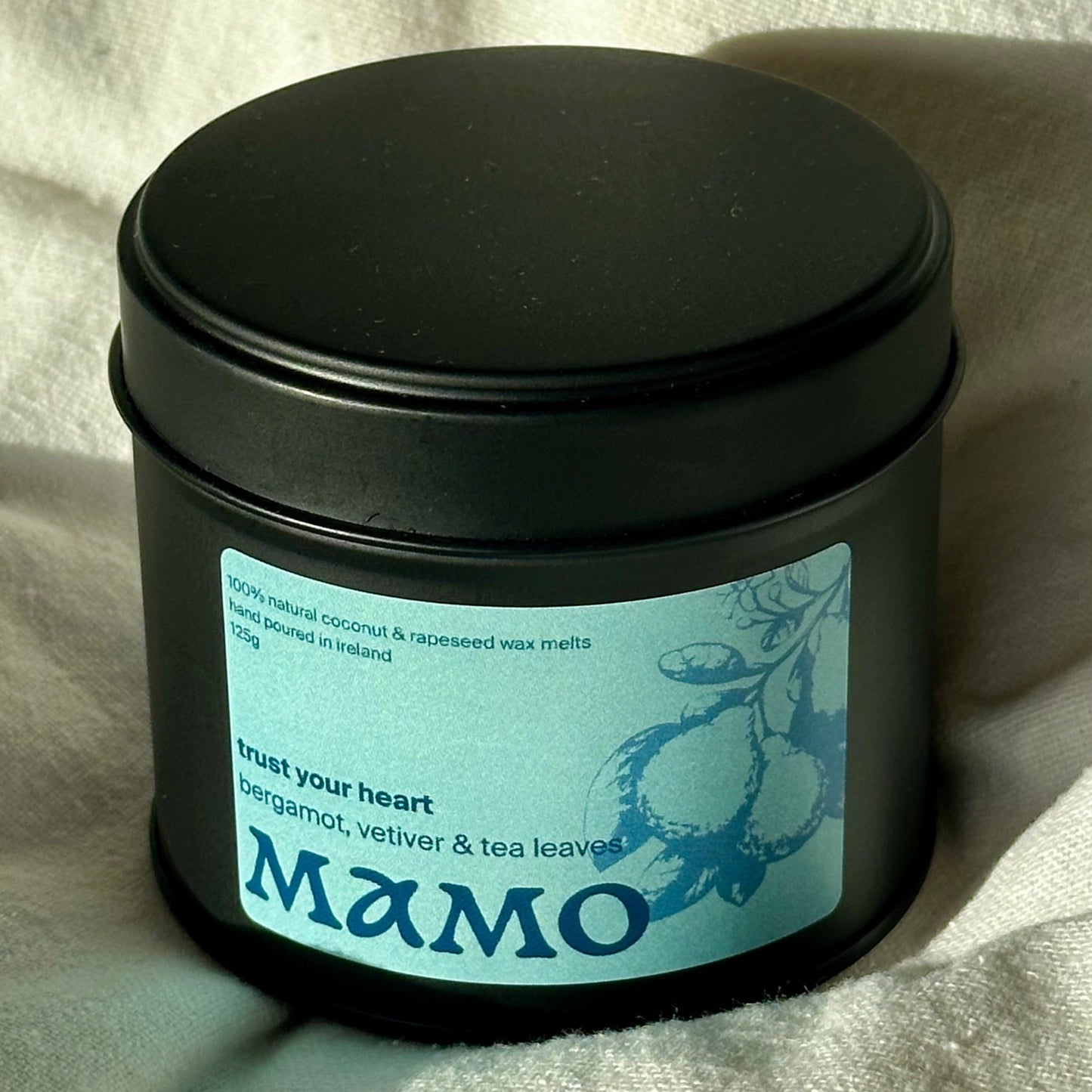 Bergamot, Vetiver & Tea Leaf Wax Melts – “Trust Your Heart” | 60hr Burn | Coconut & Rapeseed Wax | MAMO - MAMO