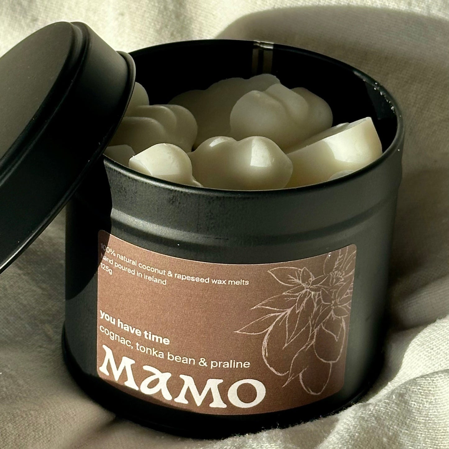 Cognac, Tonka Bean & Praline Wax Melts – “You Have Time” | 60hr Burn | Coconut & Rapeseed Wax | MAMO - MAMO