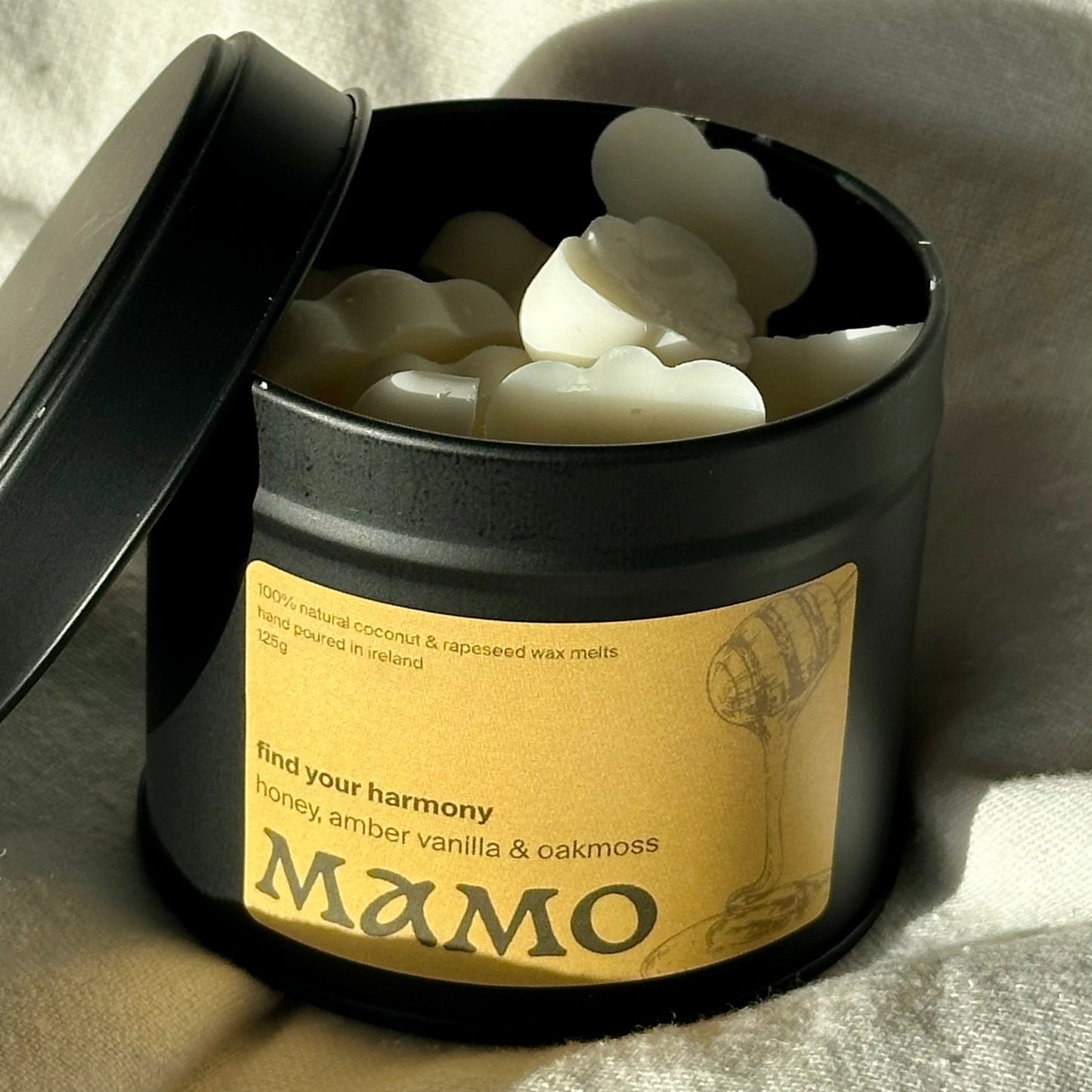 Honey, Amber Vanilla & Oakmoss Wax Melts – “Find Your Harmony” | 60hr Burn - MAMO
