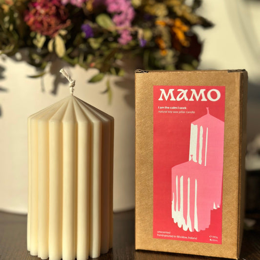 Large Soy Pillar | Unscented - P003PC - MAMO