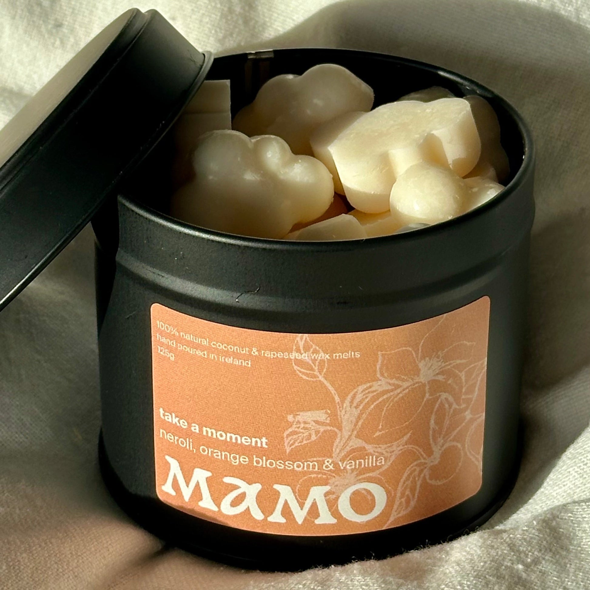 Neroli, Orange Blossom & Vanilla Wax Melts – “Take A Moment” | 60hr - MAMO