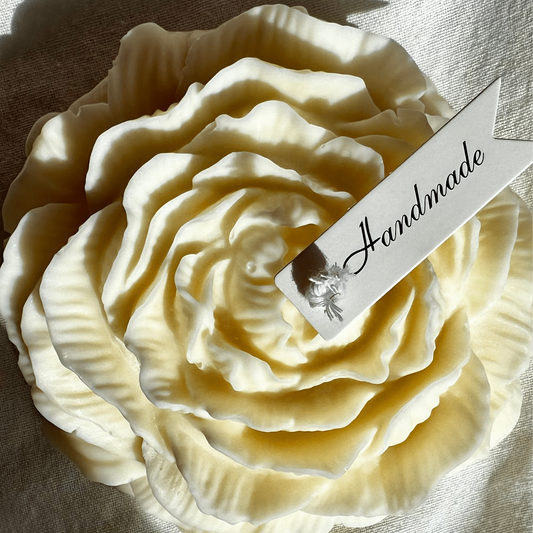 Peony Sculptural Candle Unscented | Natural Soy Wax - MAMO