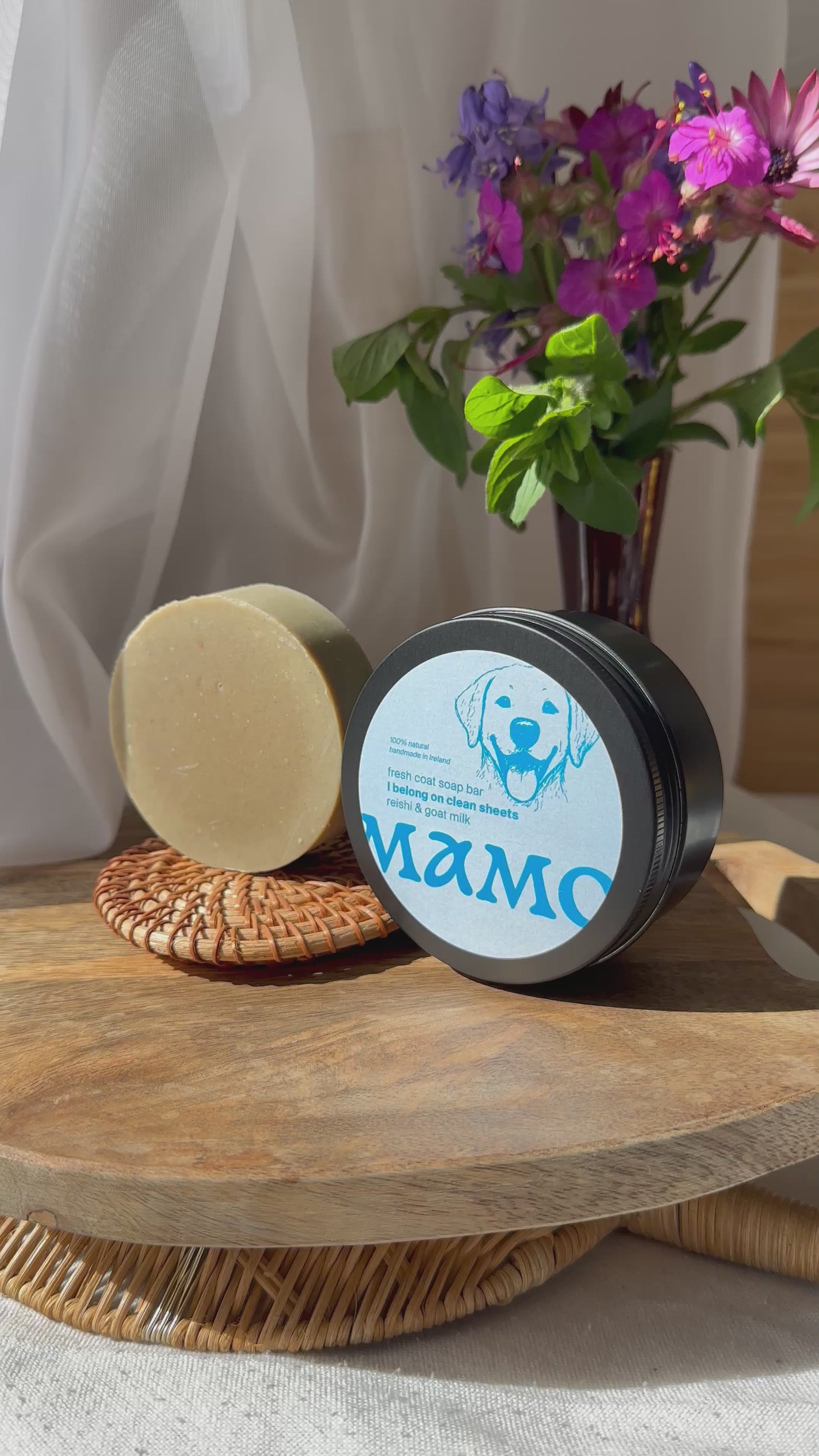 Fresh Coat Dog Soap Bar by MAMO – solid bar with natural texture