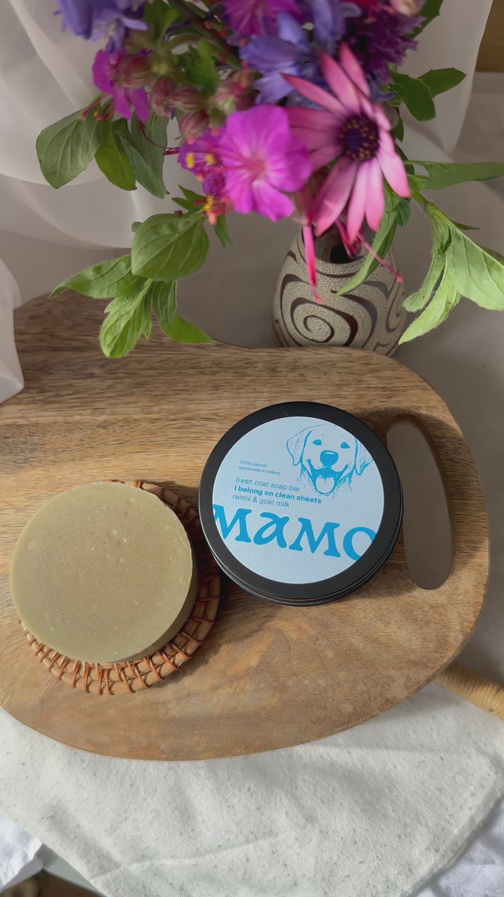 Dog shampoo bar with herbs – MAMO Fresh Coat