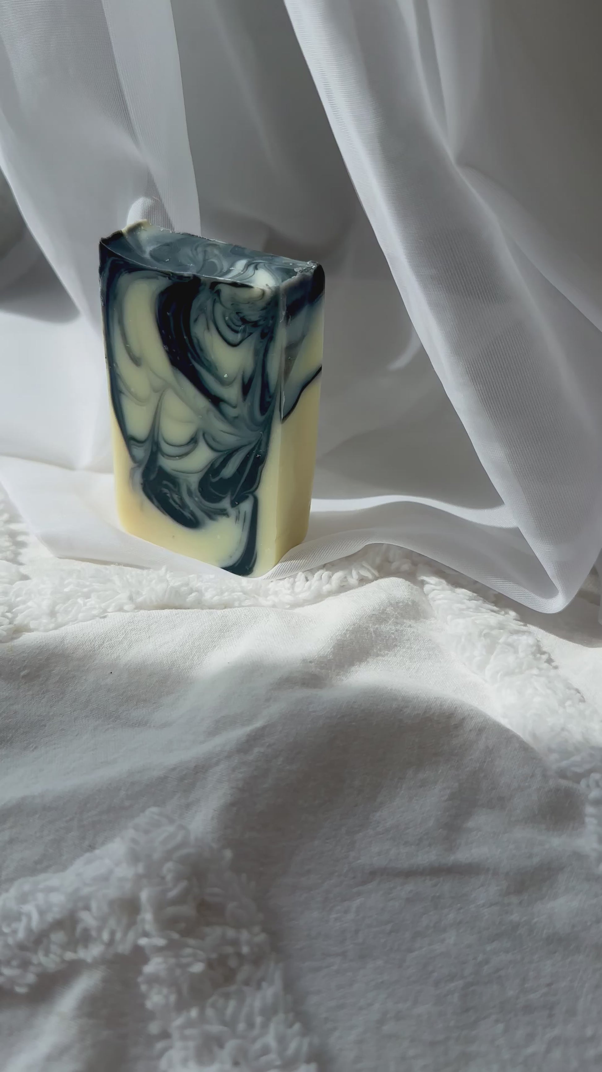 Marble Charcoal & Tea Tree Lemon natural body soap bar video