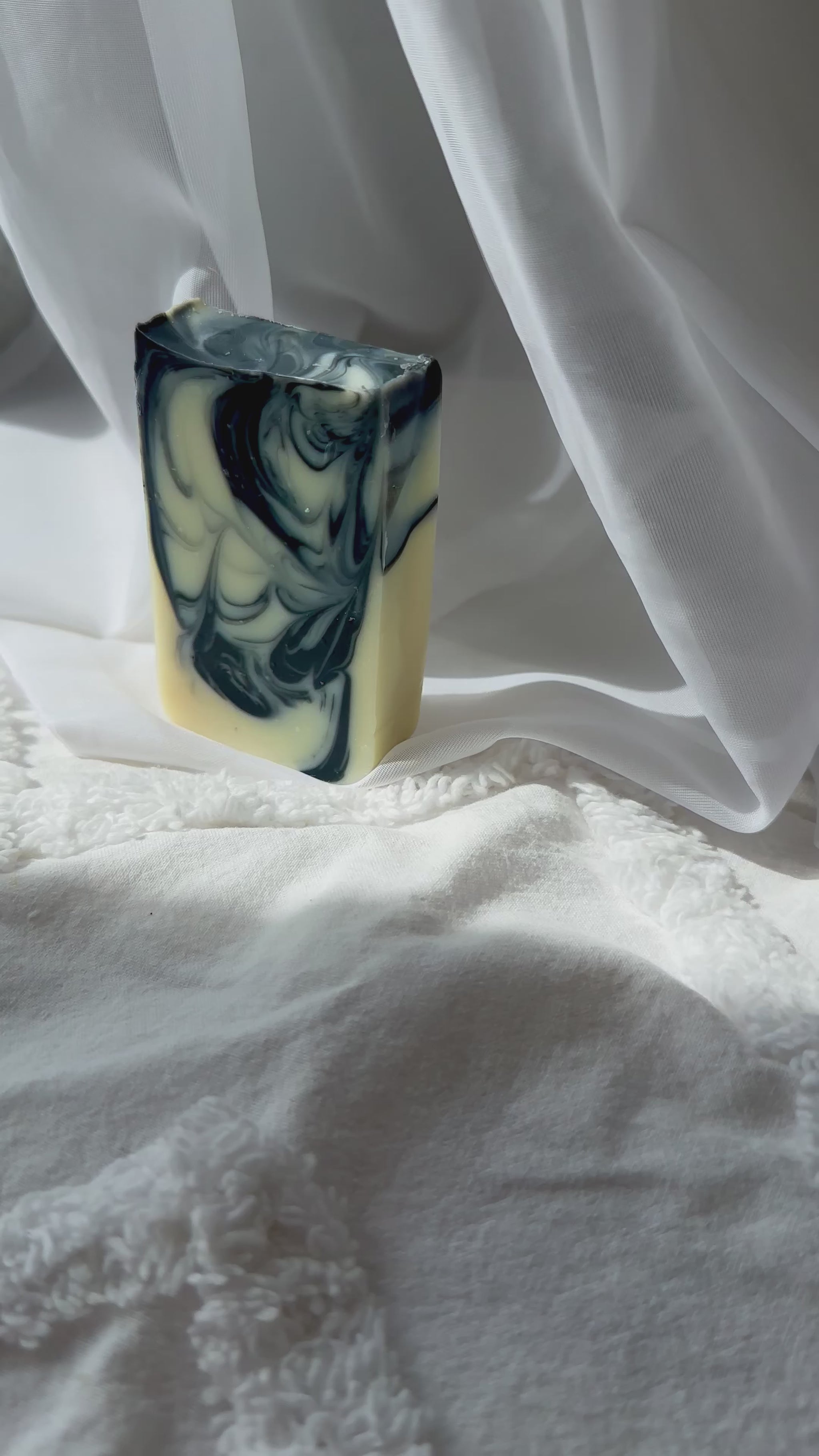 Marble Charcoal & Tea Tree Lemon natural body soap bar video