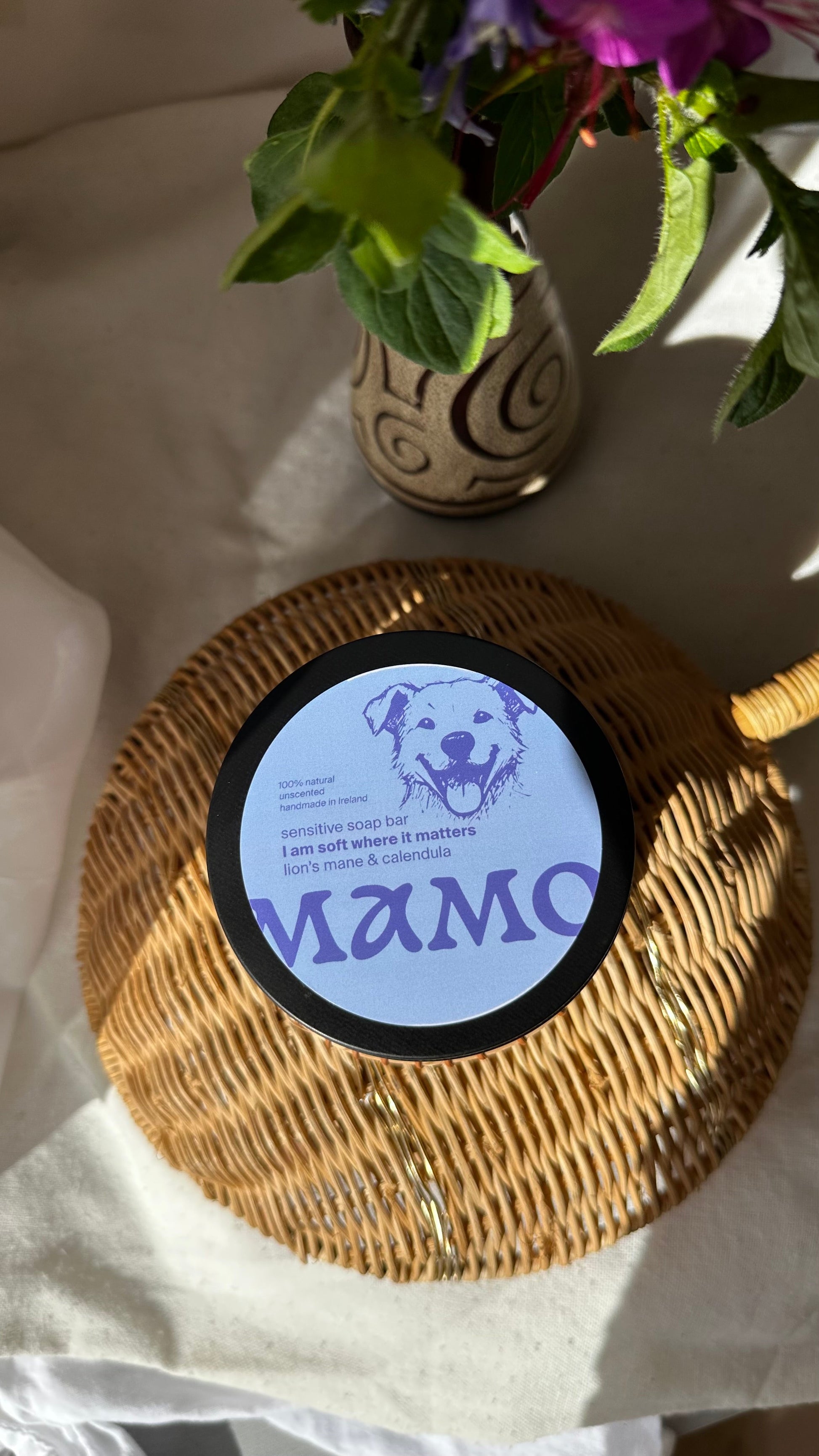 Sensitive Dog Soap Bar – Lion’s Mane & Calendula (Unscented) - DSS001 - MDSS001 - MAMO